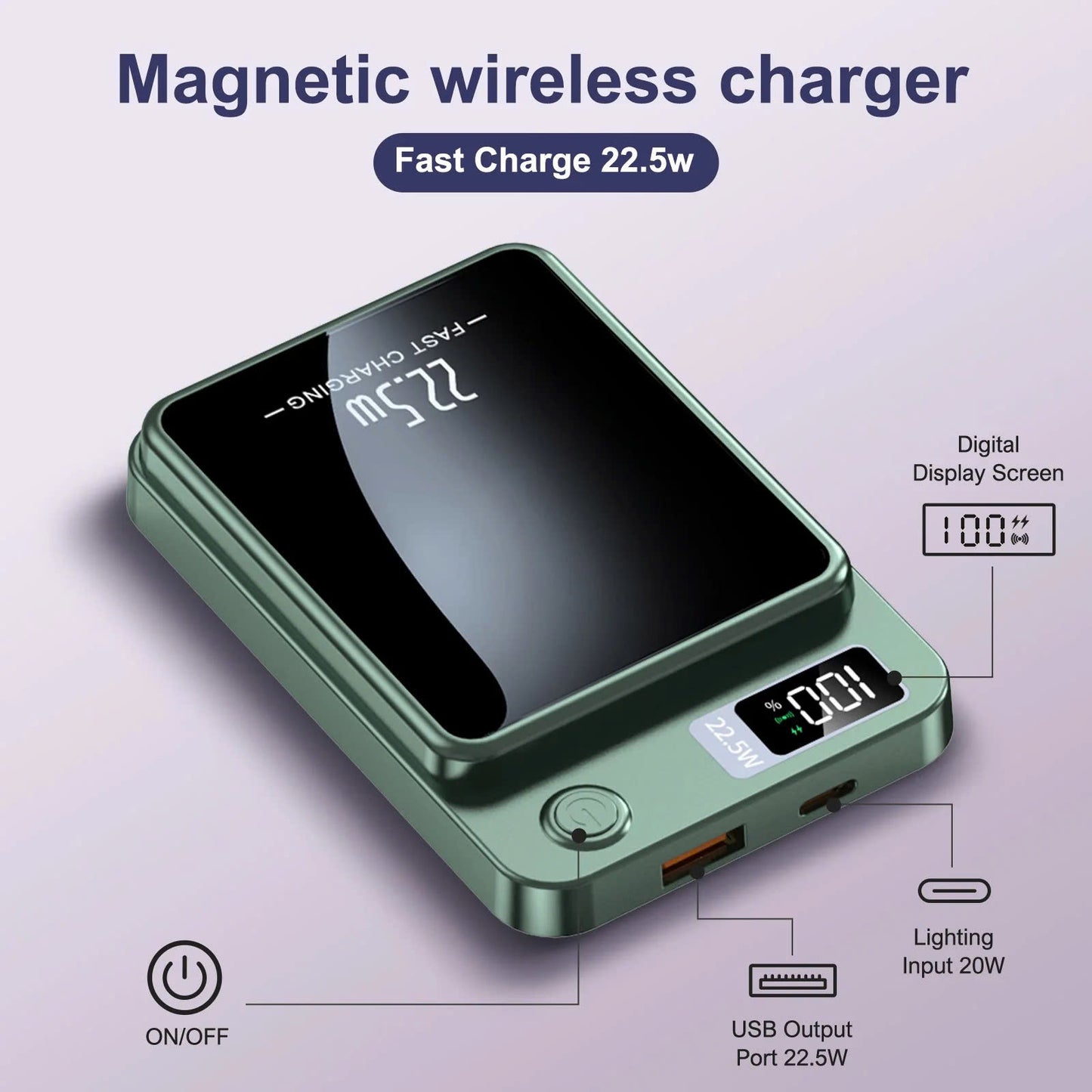 MagCharge Master: Magnetic Wireless Power Bank