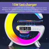 Led Smart Lamp-Wireless Charger-Alarm Clock