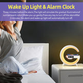 Led Smart Lamp-Wireless Charger-Alarm Clock